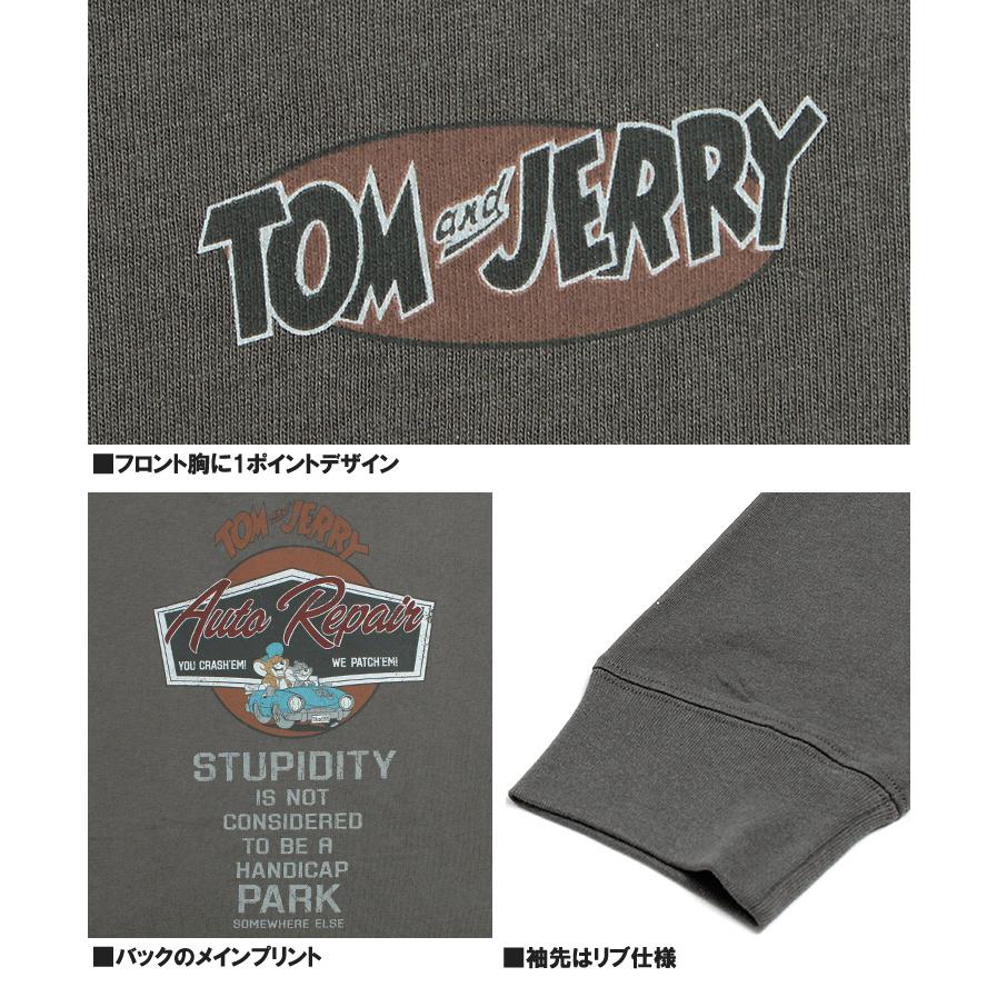 TOM AND JERRY(トムとジェリー) 長袖Tシャツ メンズ 大きいサイズ ピグメント加工 プリント クルーネック カットソー キャラクター アニメ かわいい |  | 10