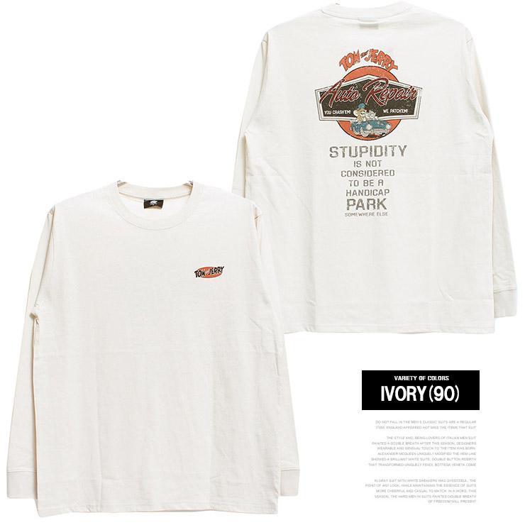 TOM AND JERRY(トムとジェリー) 長袖Tシャツ メンズ 大きいサイズ ピグメント加工 プリント クルーネック カットソー キャラクター アニメ かわいい |  | 13