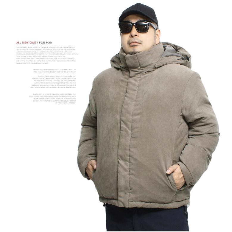 中綿 ダウンジャケット メンズ 大きいサイズ ポリスウェード フード脱着 2WAY スタンド ブルゾン 中綿ジャケット アウター 厚手 防寒 暖かい あったか |  | 06