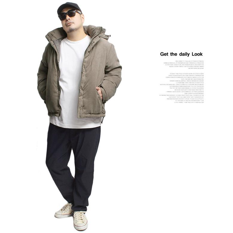 中綿 ダウンジャケット メンズ 大きいサイズ ポリスウェード フード脱着 2WAY スタンド ブルゾン 中綿ジャケット アウター 厚手 防寒 暖かい あったか |  | 07