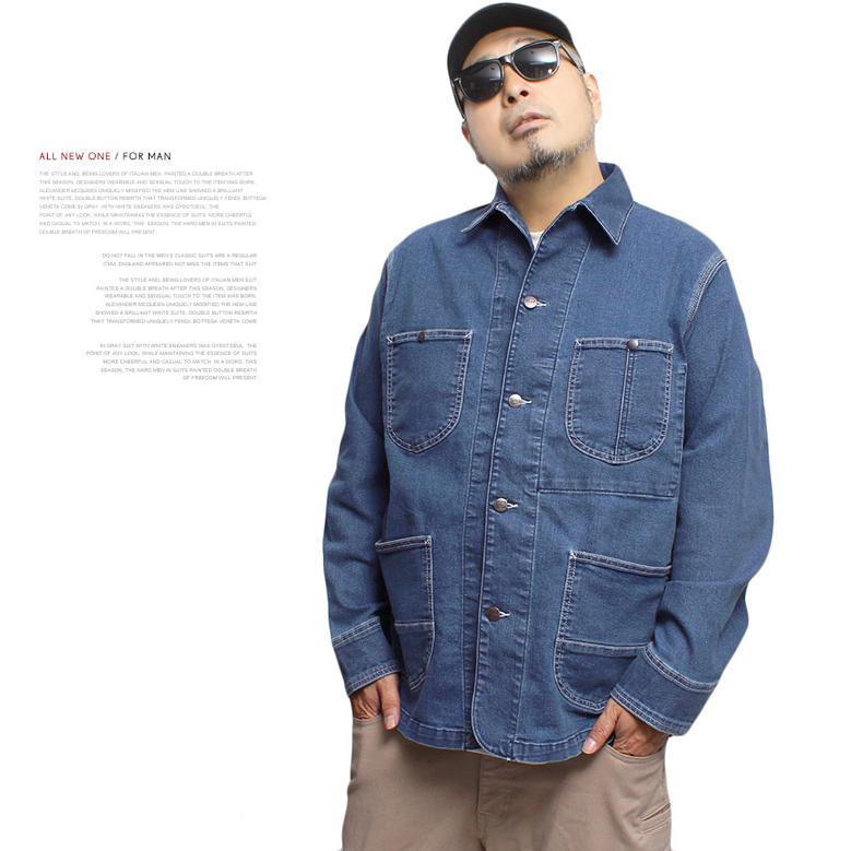 Hanes（ヘインズ） デニム カバーオール メンズ 大きいサイズ