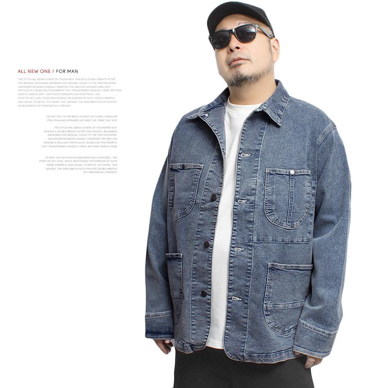 Hanes（ヘインズ） デニム カバーオール メンズ 大きいサイズ