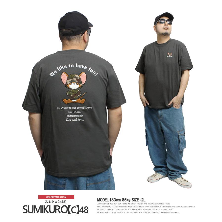 ぐ*様 LGB 刺繍　バックプリント　カットソー 爆買 TOM AND JERRY(トムとジェリー) 半袖 Tシャツ メンズ 大きい