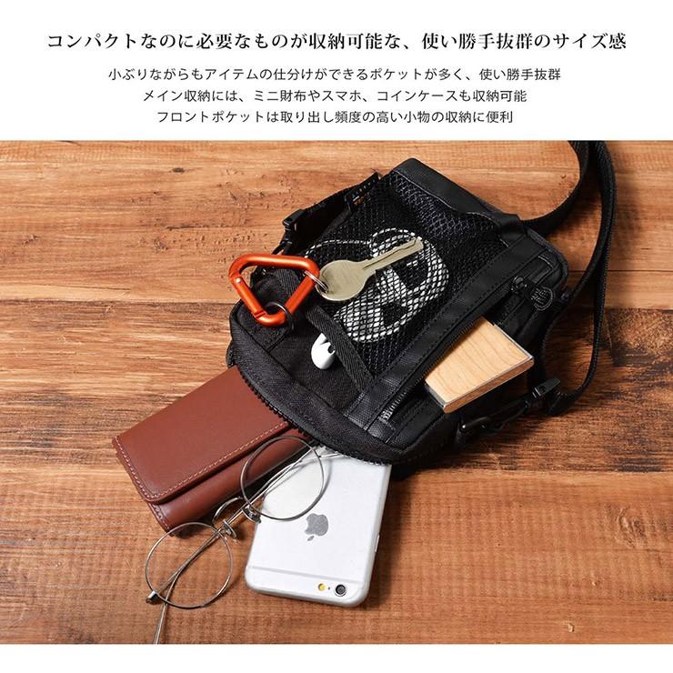 ミニ ショルダーバッグ メンズ コーデュラ CORDURA 防水 止水ジップ