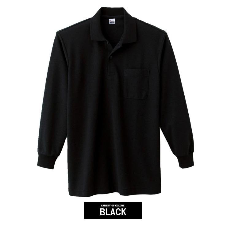 大きいサイズ ゴルフウェア メンズ 長袖 鹿の子 無地 UVカット