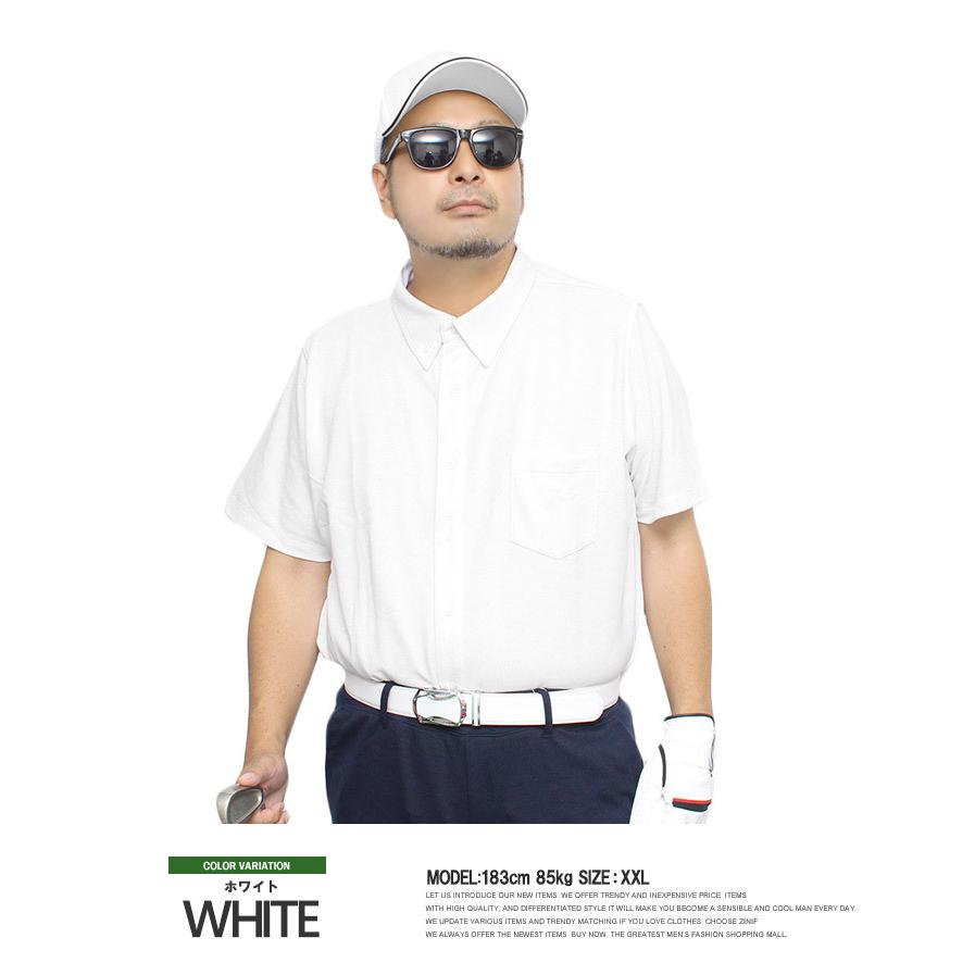 デサント ゴルフウェア 半袖シャツ 大きいサイズ ストレッチ くすみ