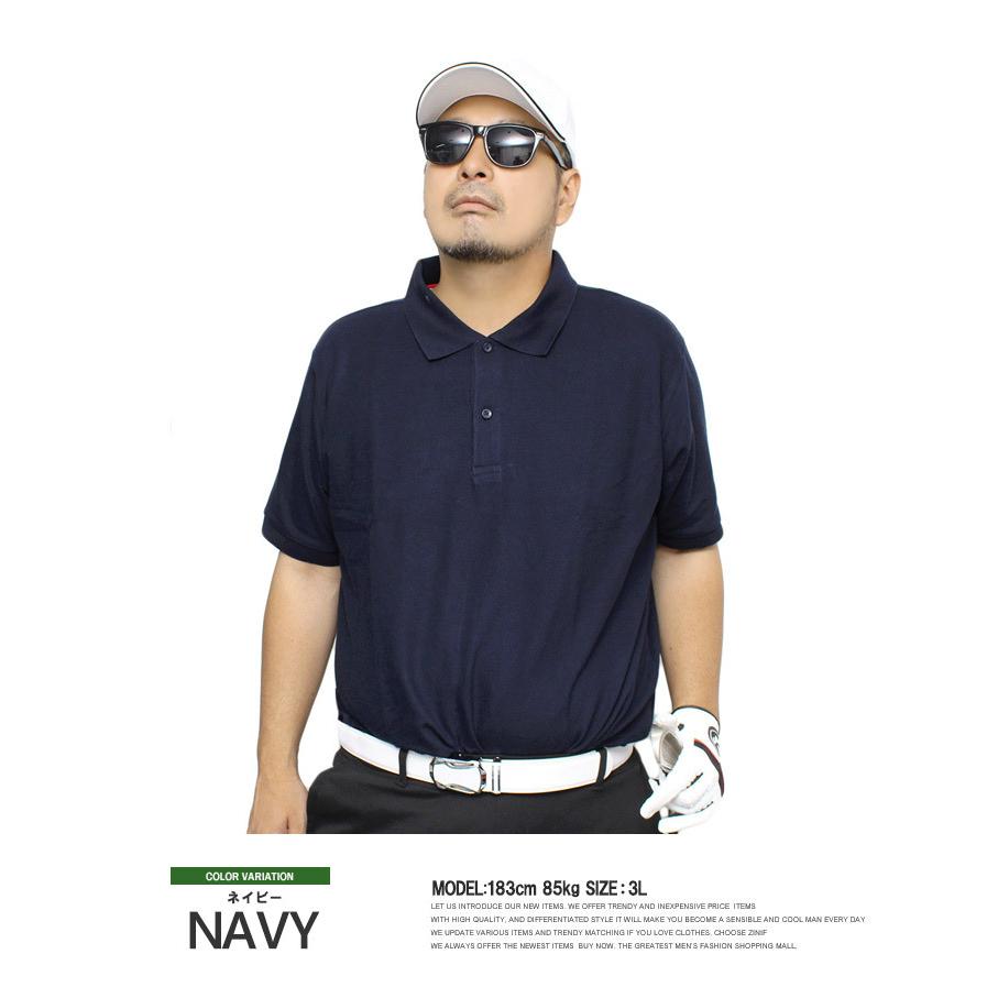 ゴルフウェア ポロシャツ メンズ 大きいサイズ ドライ メッシュ 吸汗速