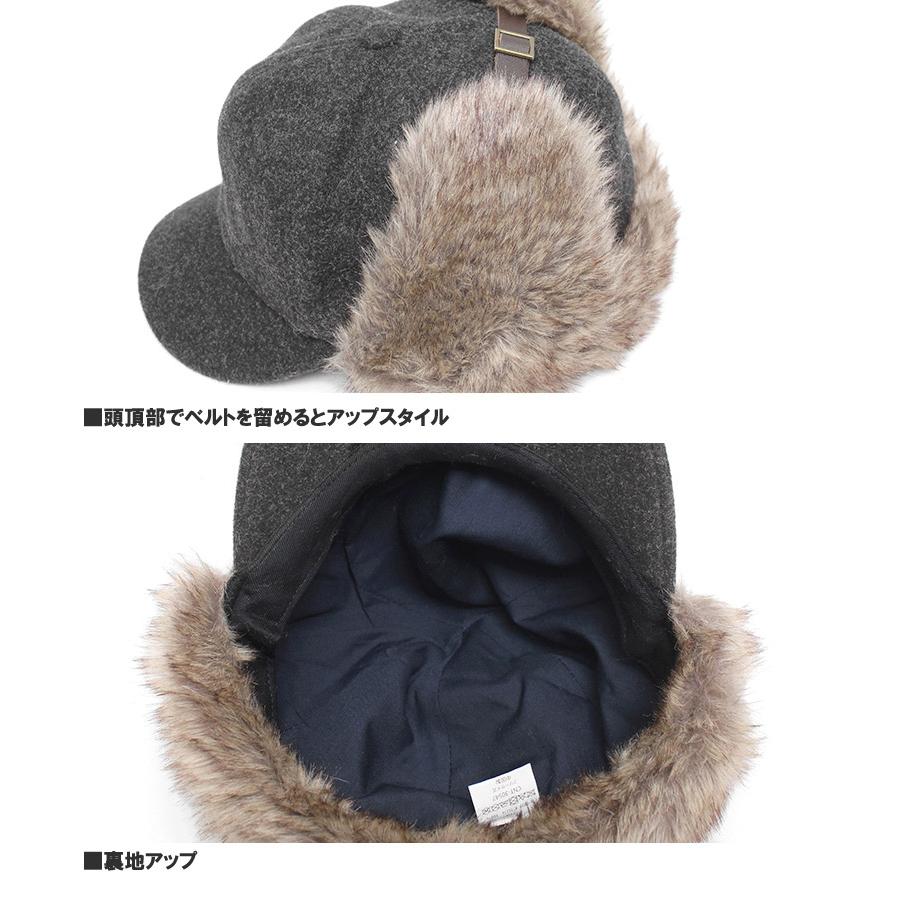 ゴルフウェア メンズ ゴルフ イヤー ファー メルトン キャップ 耳当て