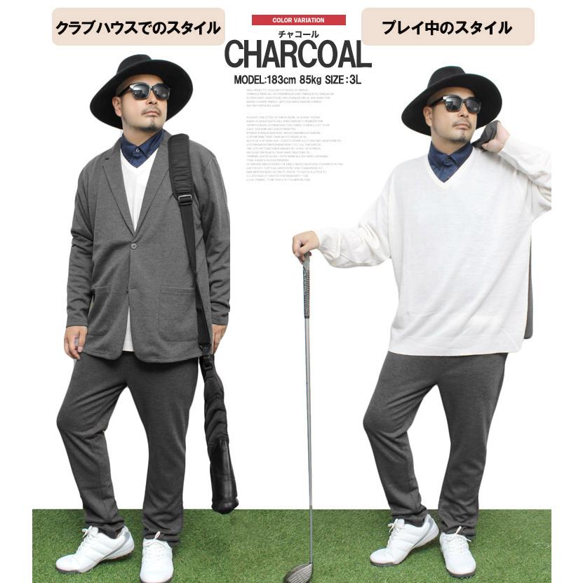 爆買 大きいサイズ 激安 ゴルフウェア メンズ セットアップ ストレッチ