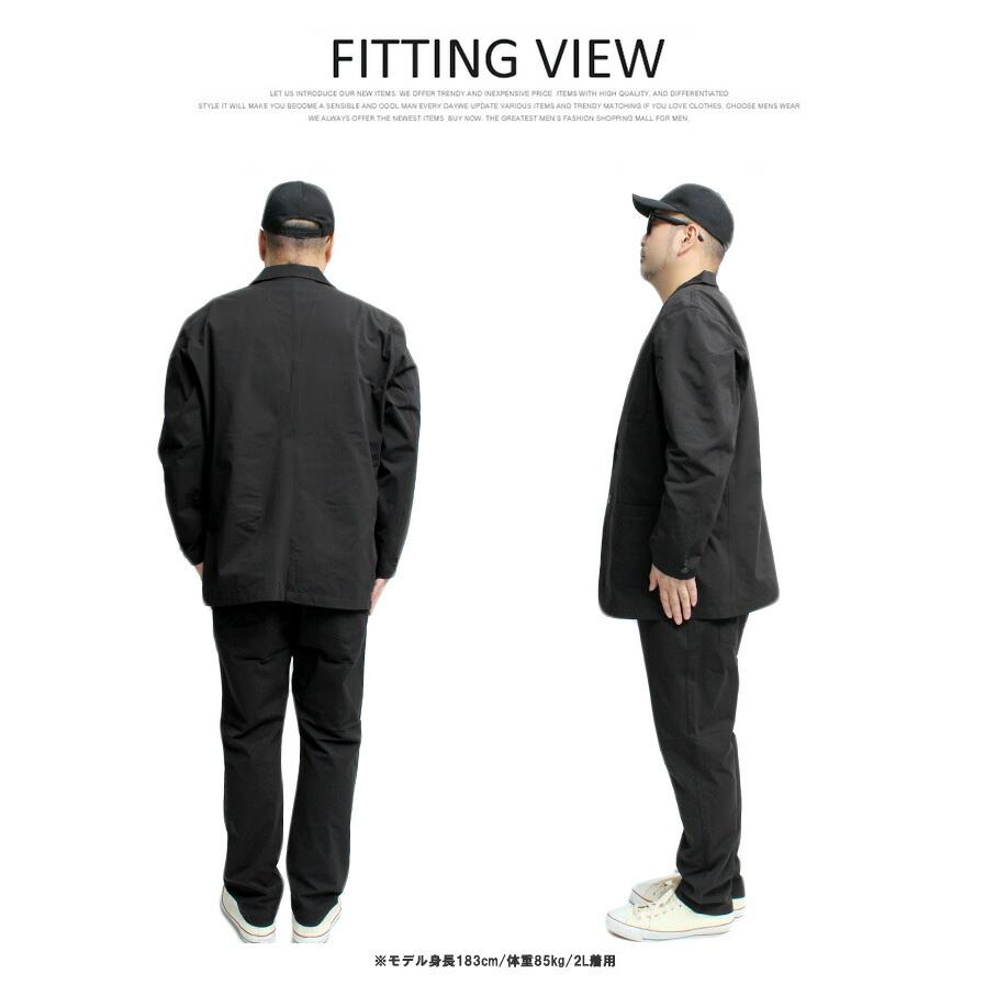 大きいサイズ ゴルフウェア メンズ セットアップ 薄手 ドライ ストレッチ テーラードジャケット イージーパンツ スーツ アウター 上下 |  | 10