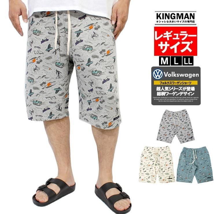 ショートパンツ メンズ 総柄 サーフ プリント スウェット ハーフパンツ