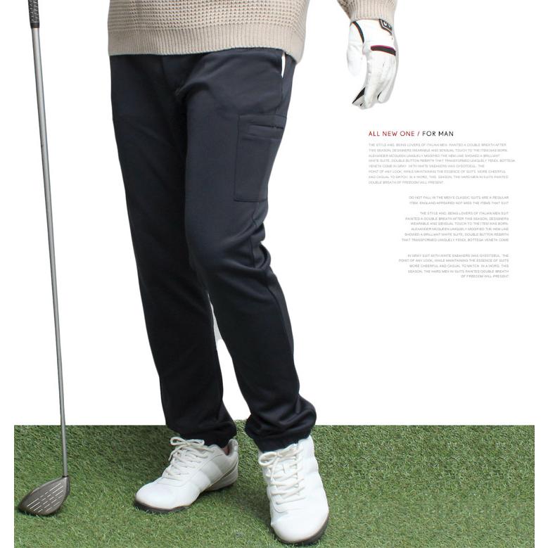 ゴルフウェア メンズ セットアップ ストレッチ ポンチ素材 スウェット