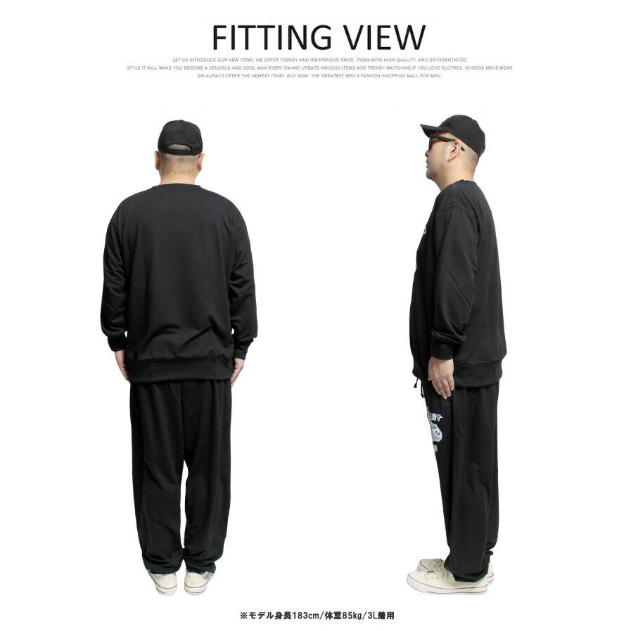 ねこぶちさん(猫渕さん) セットアップ メンズ 大きいサイズ 裏毛 プリント ウエストゴム スウェット トレーナー イージー スウェットパンツ 猫 ネコ にゃんこ |  | 15