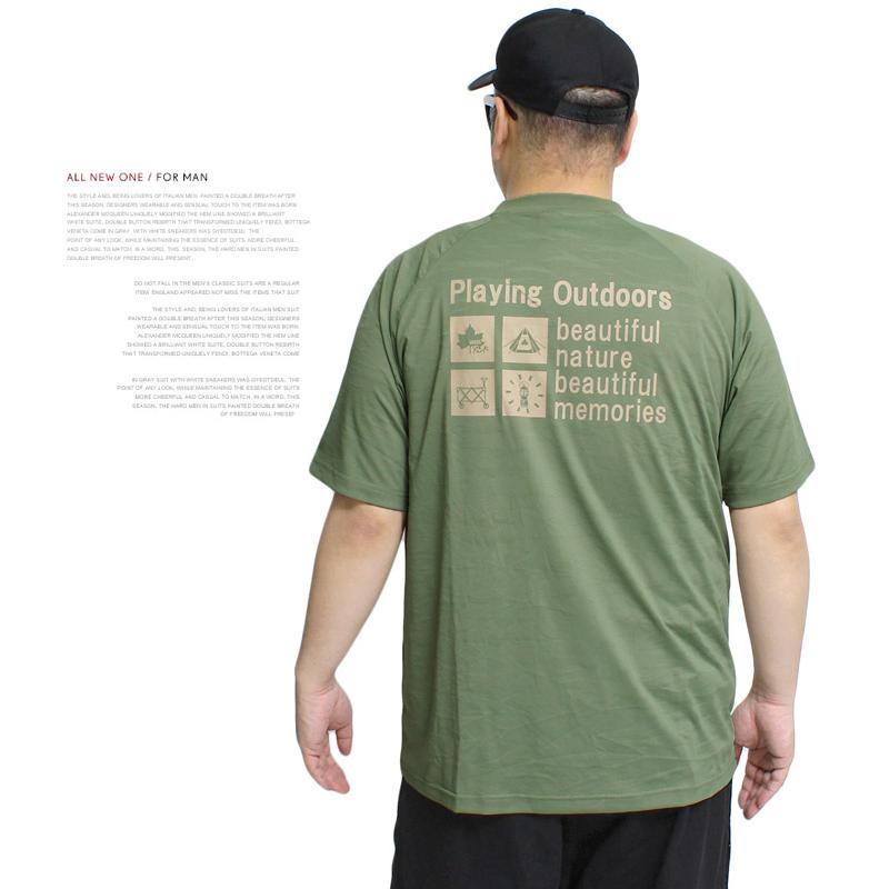 LOGOS PARK(ロゴス パーク) セットアップ メンズ 大きいサイズ ドライ メッシュ 吸汗速乾 ラグラン 半袖 Tシャツ ショートパンツ セットアップ | LOGOS | 14