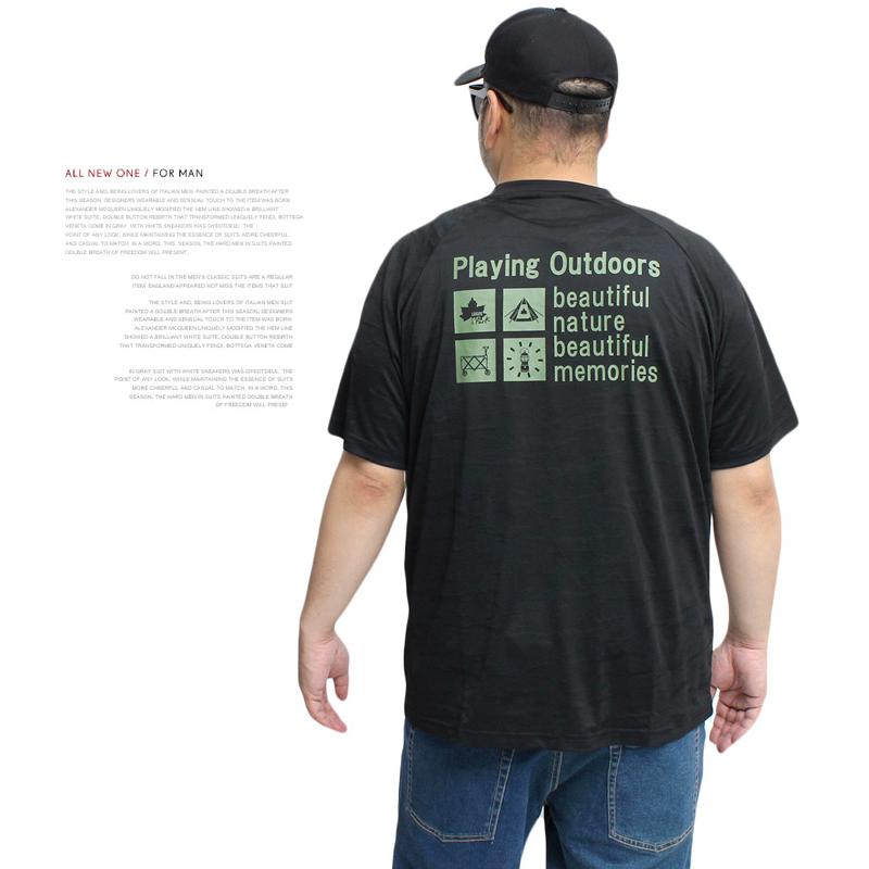 LOGOS PARK(ロゴス パーク) セットアップ メンズ 大きいサイズ ドライ メッシュ 吸汗速乾 ラグラン 半袖 Tシャツ ショートパンツ セットアップ | LOGOS | 08