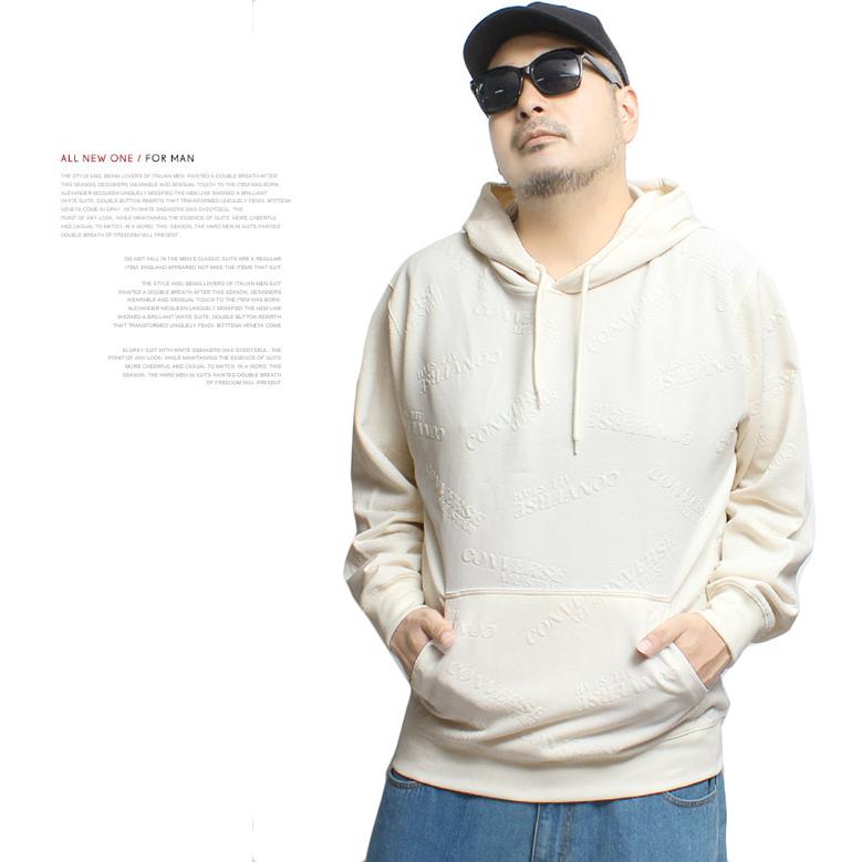 コンバース(CONVERSE) セットアップ 大きいサイズ メンズ ジャージ上下 ふくれ ジャガード ロゴ プルオーバー パーカー スウェットパンツ ジャージ | CONVERSE | 05