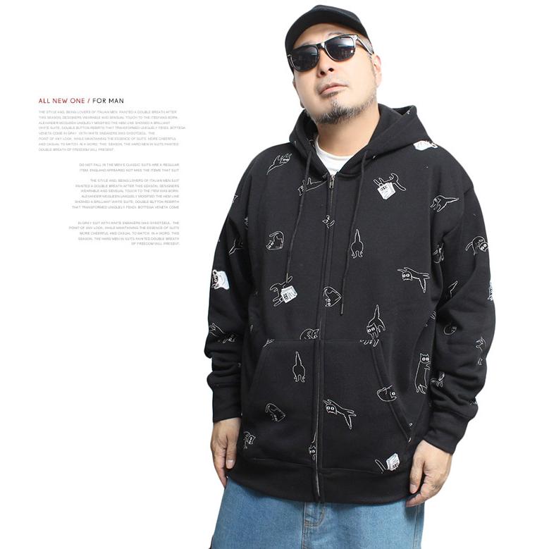 スウェット 上下 冬 セットアップ メンズ 大きいサイズ 裏起毛 スポーツ 3L ゴルフ カジュアル おもしろ 猫 スウェットパンツ パーカー オーバーサイズ |  | 11