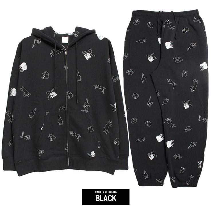 スウェット 上下 冬 セットアップ メンズ 大きいサイズ 裏起毛 スポーツ 3L ゴルフ カジュアル おもしろ 猫 スウェットパンツ パーカー オーバーサイズ |  | 17
