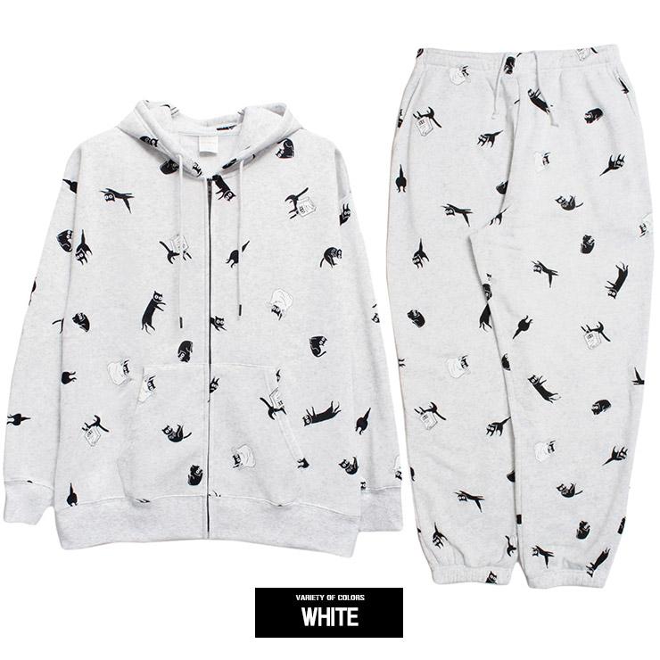 スウェット 上下 冬 セットアップ メンズ 大きいサイズ 裏起毛 スポーツ 3L ゴルフ カジュアル おもしろ 猫 スウェットパンツ パーカー オーバーサイズ |  | 19