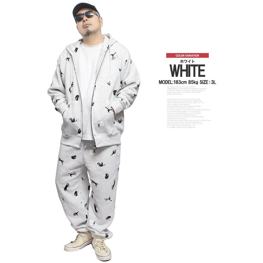 スウェット 上下 冬 セットアップ メンズ 大きいサイズ 裏起毛 スポーツ 3L ゴルフ カジュアル おもしろ 猫 スウェットパンツ パーカー オーバーサイズ |  | 07