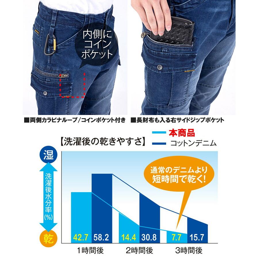 デニム セットアップ メンズ 大きいサイズ ストレッチ 速乾 Gジャン ジャケット カーゴパンツ ブルゾン アウター ジャンパー 作業着 作業服 ワークパンツ |  | 10