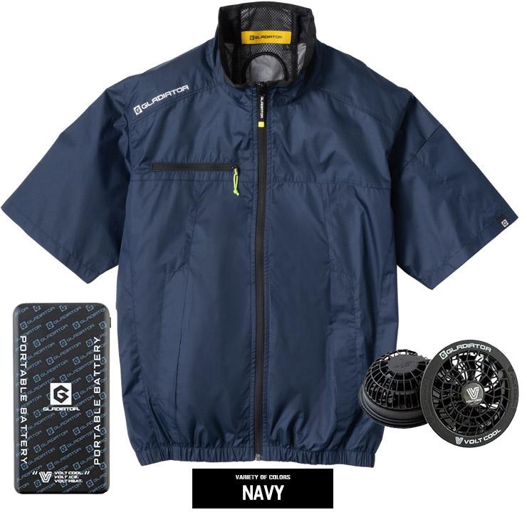 WORKMAN FieldCore 空調服 半袖フード付き ブラックバッテリー付 最強 空調服 モバイルッテリー ファン セット 大きいサイズ フード付き
