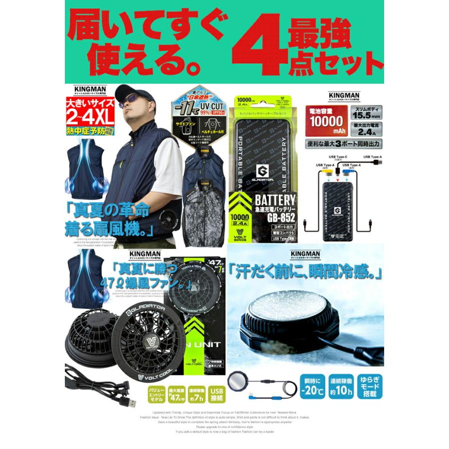 爆買 冷蔵服 最強 空調服 フルセット ペルチェ モバイルッテリー