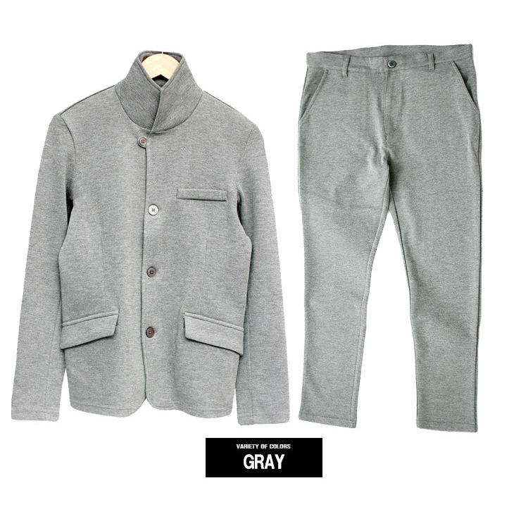 セットアップ メンズ 大きいサイズ ストレッチ カルゼ素材 スウェット