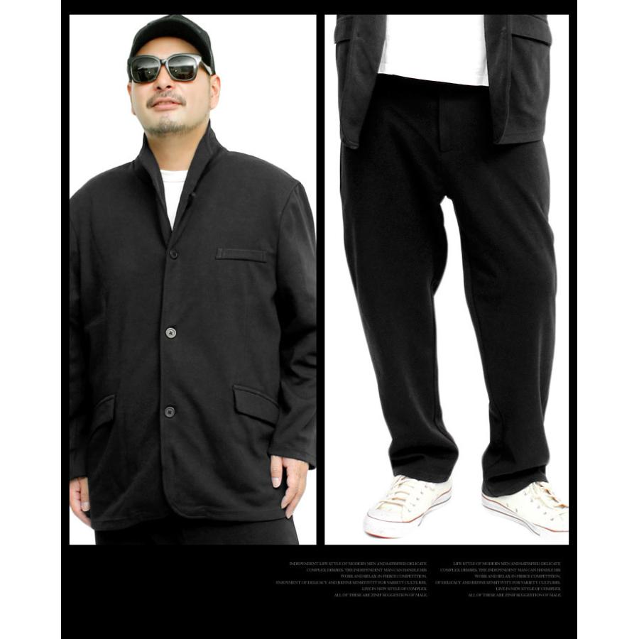 【送料無料】 セットアップ メンズ 大きいサイズ ストレッチ カルゼ素材 スウェット イタリアンカラージャケット アンクルパンツ ジャケット スウェットパンツ 薄手 ビジネス ブレザー スラックス 伸縮 フォーマル ワークマン プラス セットアップ メンズ 大きいサイズ ストレッチ カルゼ素材 スウェット