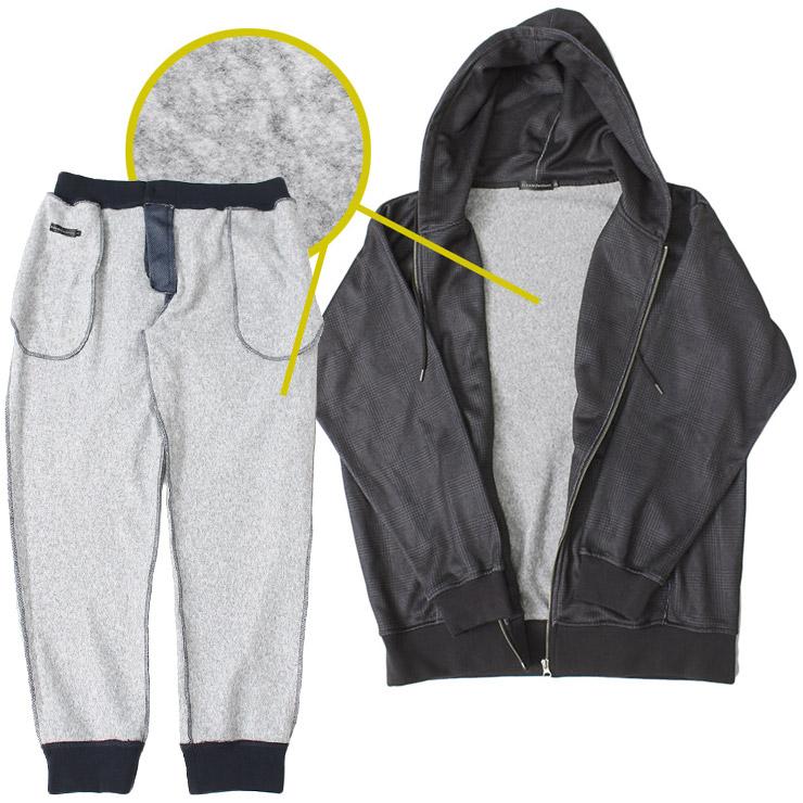 セットアップ メンズ 大きいサイズ ニット フリース 裏起毛 柄 ジップアップ パーカー スウェットパンツ ジョガーパンツ 部屋着 ルームウェア パジャマ |  | 18