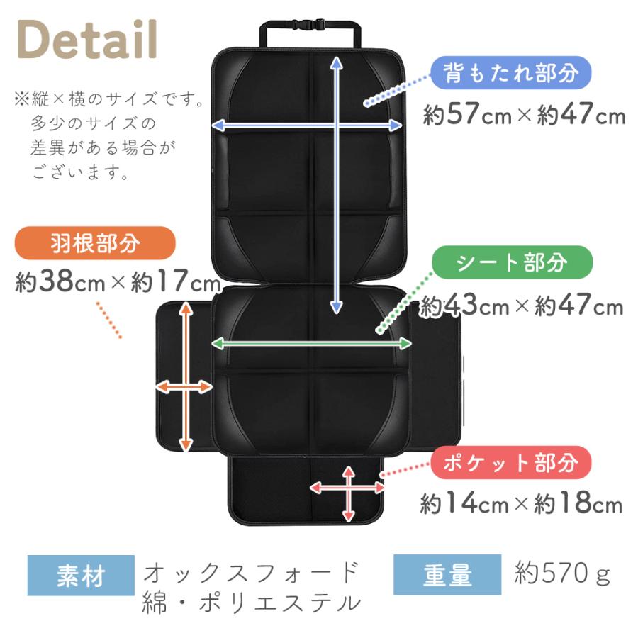 シート保護マット 羽根付き チャイルドシート ジュニアシート isofix