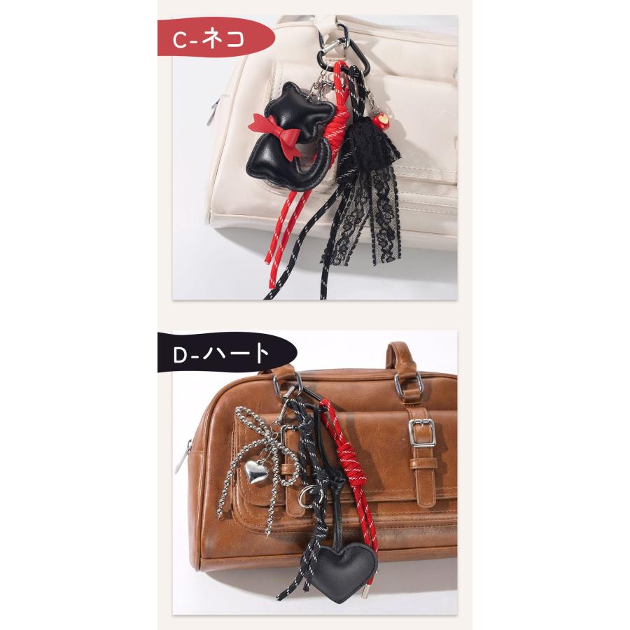 マスコット付バッグチャーム かわいい おしゃれ パラコード 編み込み