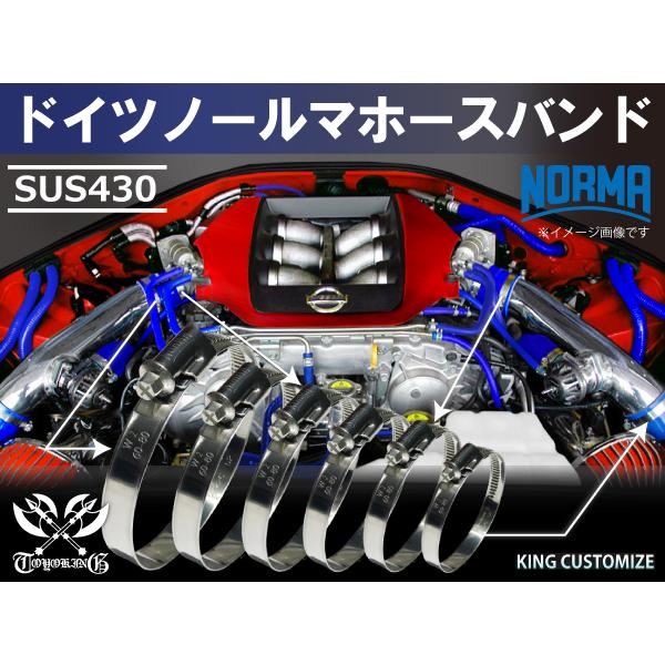 【1個】ドイツ ホースクランプ ノールマ NORMA SUS430 ホースバンド SGT-W2/9 25-40mm 幅9mm 汎用｜kingmotorsports｜02