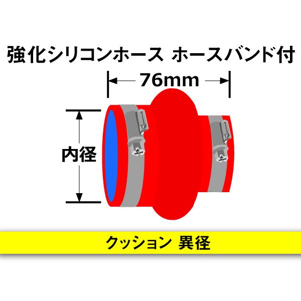 シリコンホース】ドイツ NORMA バンド付 クッション 異径 内径76→57Φ