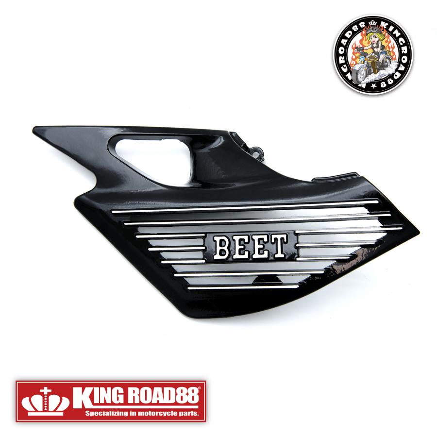 カワサキ バリオス1 バリオス I型 1型 ZR250A KingRoad88 アルミ ブラック BEETタイプ アルフィン サイドカバーの画像