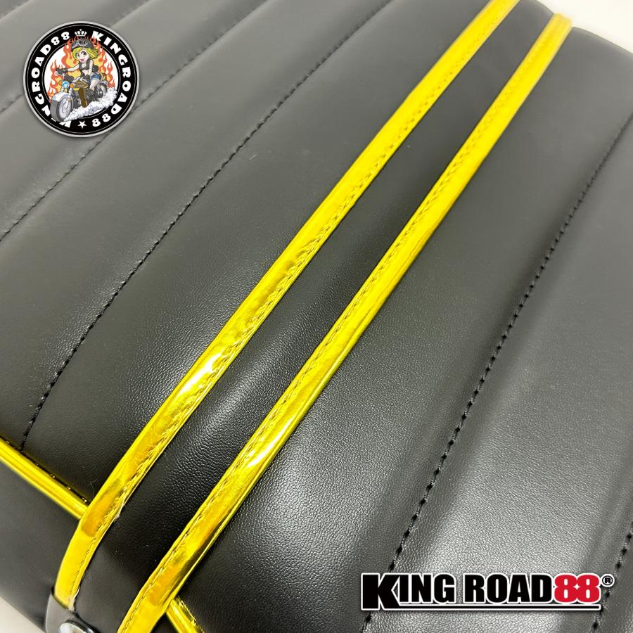 【 5月下旬入荷予定■予約販売 】カワサキ バリオス2 ZR250B KingRoad88 タックロールシート ブラック パイピングゴールド バリオス 2型 バリオス II型 シート｜kingroad88｜08