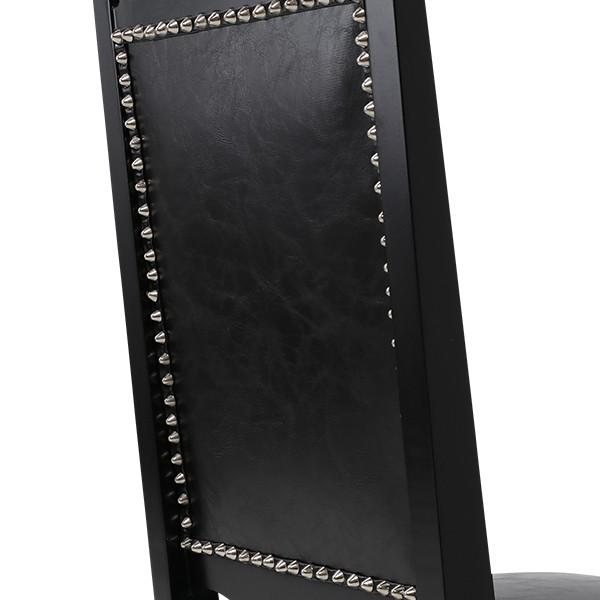 KINGSCROSS アンティーク調シングルチェア ブラック×4 KINGSCROSS