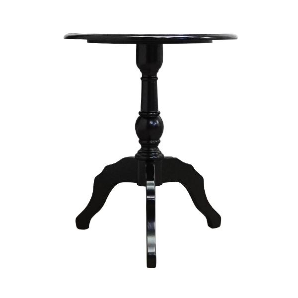 輸入家具 デザイナーズ テーブルブラック ロココ調 サイドテーブル