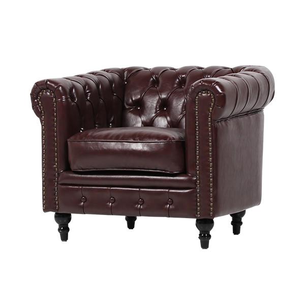 英国 ヴィンテージ チェスターフィールド レザー ソファ1人掛け アンティーク sokkuriichiba_vcb1p58k