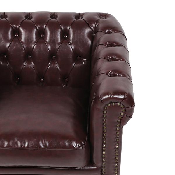 アンティーク ヴィンテージ ソファー チェスターフィールドソファ 2人掛け 黒 肘掛 総本革 本革 レザー