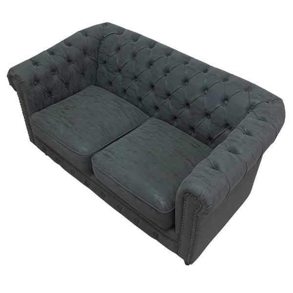 【送料込み】ビンテージ チェスターフィールド アンティーク ソファ 2人掛け チェスターフィールド ソファ 鋲打ち 英国風 2p アンティーク