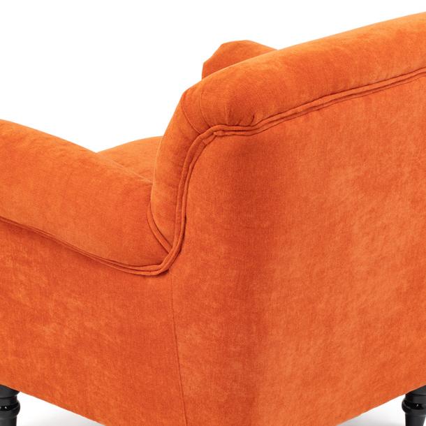 一人暮らし 家具 シングルソファ オレンジファブリック コンパクト