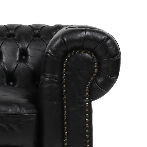 輸入家具 デザイナーズ チェスターフィールド ソファ ソファー 3人掛け