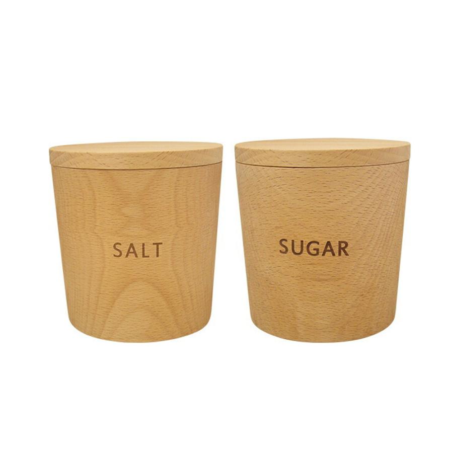 木製 キャニスター 塩 砂糖 ソルト シュガー 保存容器 蓋付き 容器 入れもの ウッド 円筒 軽い おしゃれ かわいい ナチュラル 北欧 木目 キッチン キッチン用品 キングセレクション 通販 Paypayモール