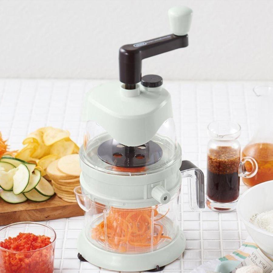 みじん切り チョッパー スライサー 3way ベジタブルクイックスライサー フードプロセッサー つま切り 平切り 千切り 細切り キングセレクション 通販 Paypayモール
