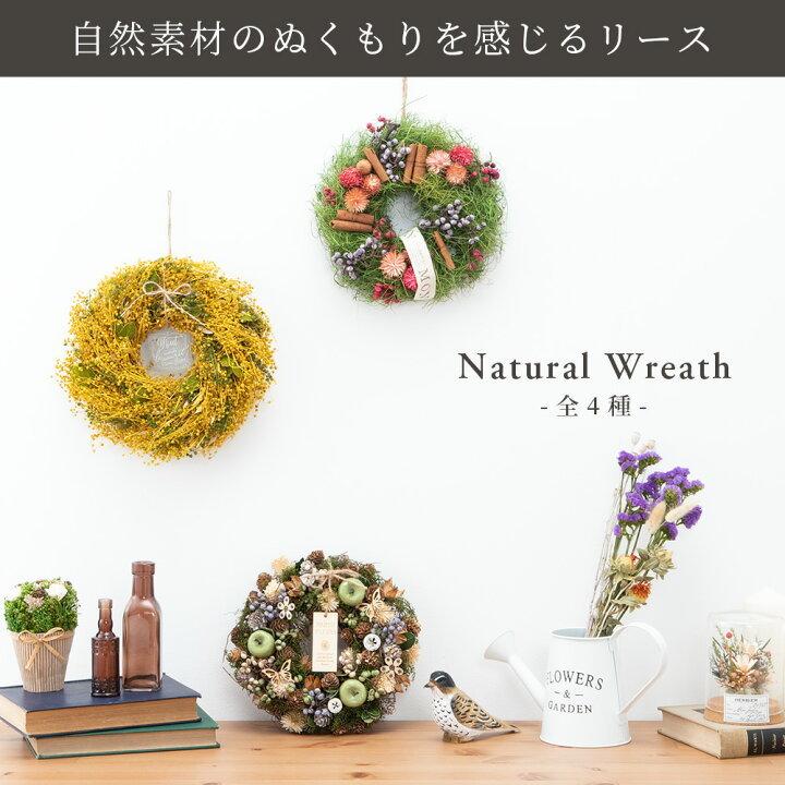 リース 玄関 飾り グリーン ドライフラワー インテリア 壁掛け 雑貨 玄関 ドア リビング お部屋 ショップギフト 贈り物 おしゃれ かわいい 北欧 キングセレクション 通販 Paypayモール