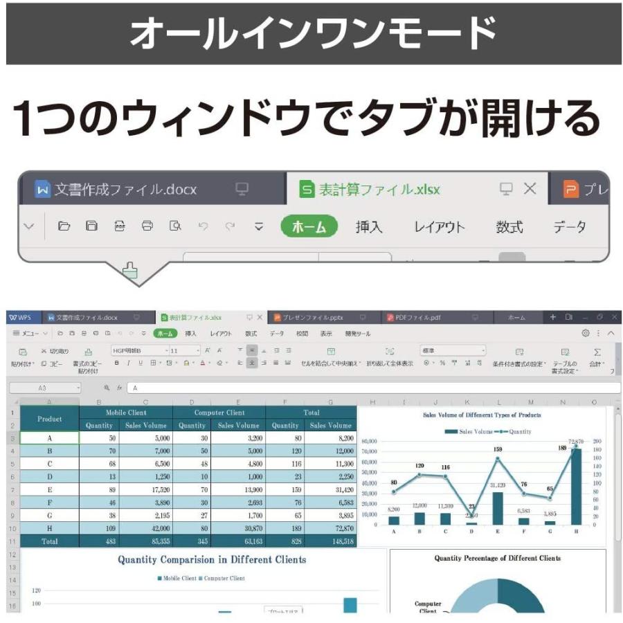 オフィスソフト office2021 との互換性あり キングソフト公式 WPS Office 2 for Windows パーソナル Edition ダウンロード版｜kingsoft｜05