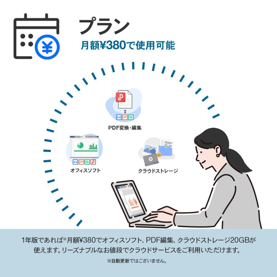 WPS Cloud プレミアム会員（6ヶ月プラン） オフィスソフト PDF編集 クラウドストレージ20GB WPS Office | キングソフト | 04