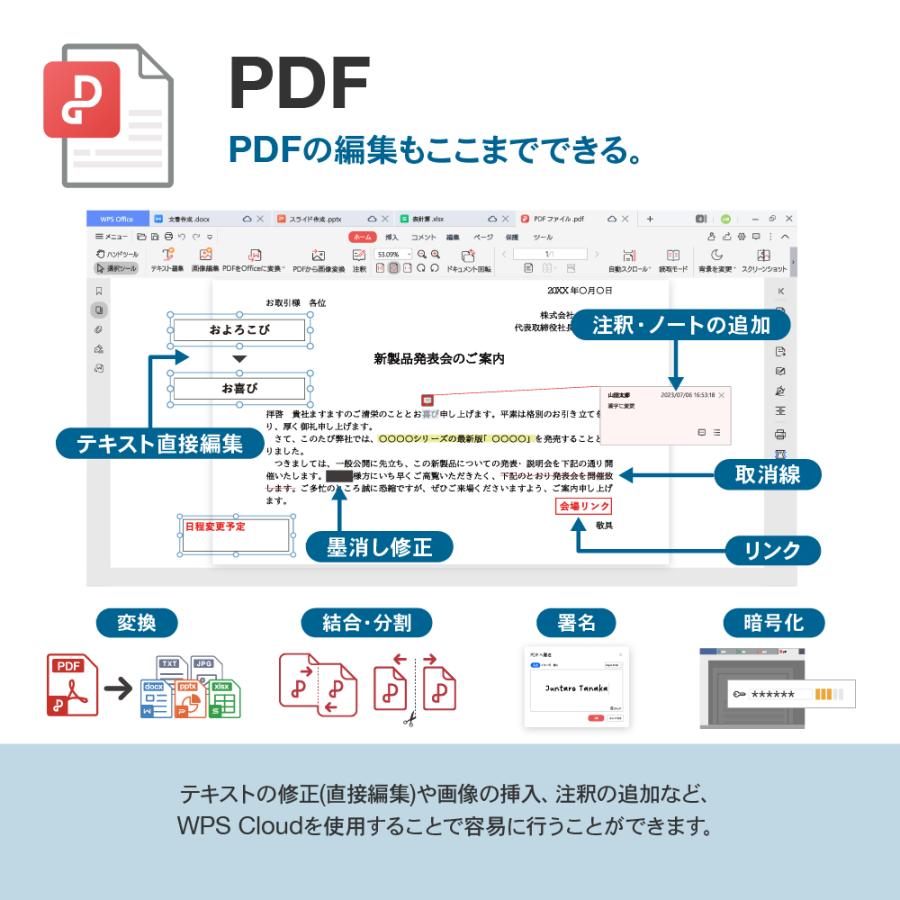 WPS Cloud プレミアム会員（6ヶ月プラン） オフィスソフト PDF編集 クラウドストレージ20GB WPS Office | キングソフト | 02