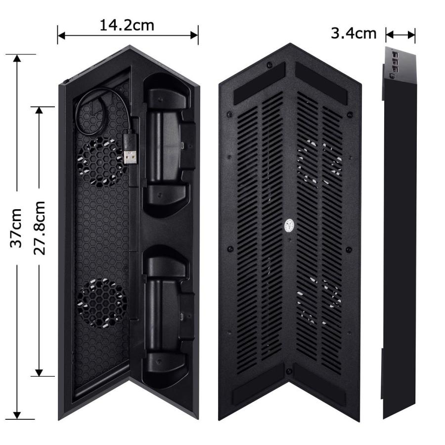 KINGTOP 冷却 新型 PS4 PRO 専用版コントローラー 充電スタンド